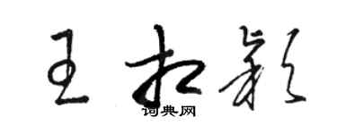 駱恆光王相穎草書個性簽名怎么寫