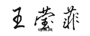 駱恆光王瑩菲行書個性簽名怎么寫