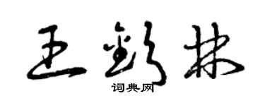 曾慶福王欽林草書個性簽名怎么寫