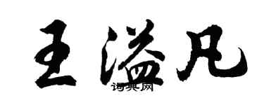 胡問遂王溢凡行書個性簽名怎么寫