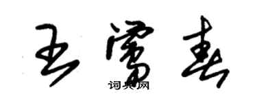 朱錫榮王鶯春草書個性簽名怎么寫