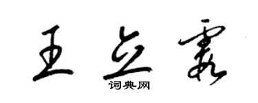 梁錦英王立霞草書個性簽名怎么寫