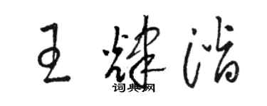 駱恆光王輝潛草書個性簽名怎么寫