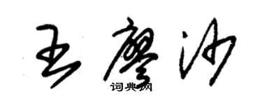 朱錫榮王廖沙草書個性簽名怎么寫