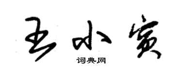 朱錫榮王小賓草書個性簽名怎么寫