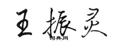 駱恆光王振靈行書個性簽名怎么寫