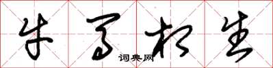 朱錫榮牛馬相生草書怎么寫