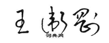 駱恆光王衛剛草書個性簽名怎么寫