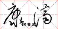 駱恆光康濟草書怎么寫