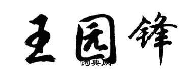 胡問遂王園鋒行書個性簽名怎么寫