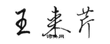 駱恆光王來芹行書個性簽名怎么寫