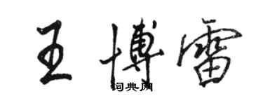 駱恆光王博雷行書個性簽名怎么寫