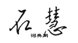 駱恆光石慧行書個性簽名怎么寫