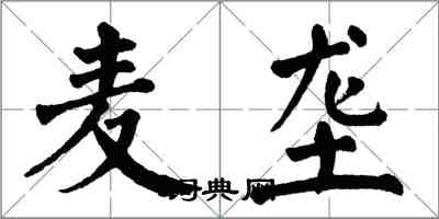 翁闓運麥壟楷書怎么寫