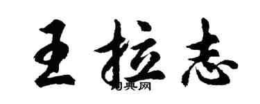 胡問遂王拉志行書個性簽名怎么寫