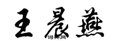 胡問遂王晨燕行書個性簽名怎么寫