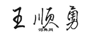 駱恆光王順勇行書個性簽名怎么寫