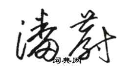 駱恆光潘蔚草書個性簽名怎么寫