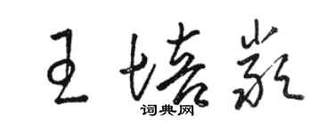 駱恆光王培嚴草書個性簽名怎么寫