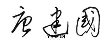 駱恆光唐建國草書個性簽名怎么寫