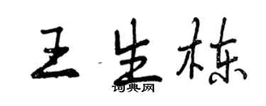 曾慶福王生棟行書個性簽名怎么寫