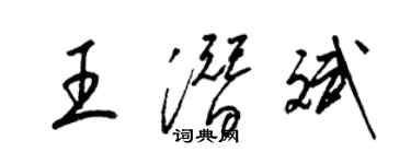 梁錦英王潛斌草書個性簽名怎么寫