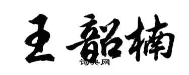 胡問遂王韶楠行書個性簽名怎么寫