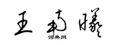 梁錦英王南曦草書個性簽名怎么寫