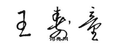 駱恆光王壽童草書個性簽名怎么寫