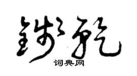曾慶福錢乾草書個性簽名怎么寫