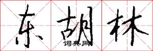 東胡林怎么寫好看