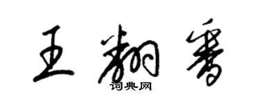 梁錦英王翻番草書個性簽名怎么寫