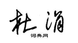 朱錫榮杜涓草書個性簽名怎么寫