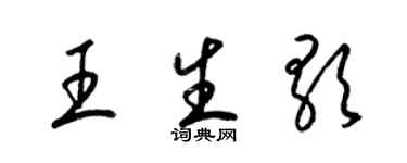 梁錦英王生歌草書個性簽名怎么寫