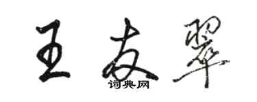 駱恆光王友翠行書個性簽名怎么寫