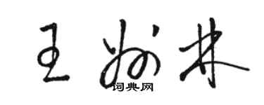 駱恆光王州林草書個性簽名怎么寫