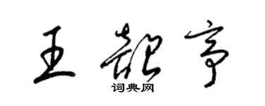 梁錦英王韶亭草書個性簽名怎么寫