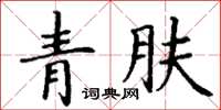 丁謙青膚楷書怎么寫