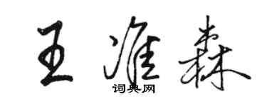 駱恆光王準森行書個性簽名怎么寫