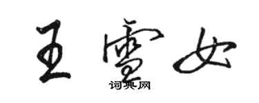 駱恆光王雪女行書個性簽名怎么寫