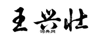 胡問遂王興壯行書個性簽名怎么寫