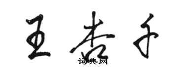 駱恆光王杏千行書個性簽名怎么寫