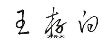 駱恆光王存白草書個性簽名怎么寫