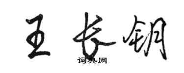 駱恆光王長鑰行書個性簽名怎么寫