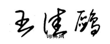 朱錫榮王佳鷗草書個性簽名怎么寫