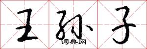 王孫子怎么寫好看