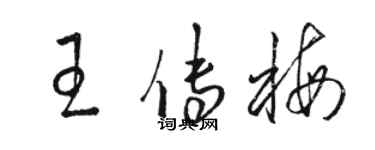 駱恆光王傳梅草書個性簽名怎么寫