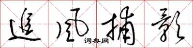 梁錦英追風捕影草書怎么寫