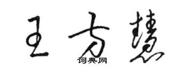 駱恆光王方慧草書個性簽名怎么寫