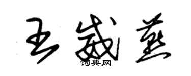 朱錫榮王威燕草書個性簽名怎么寫